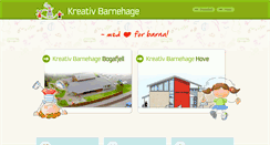 Desktop Screenshot of kreativbarnehage.no