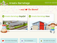 Tablet Screenshot of kreativbarnehage.no